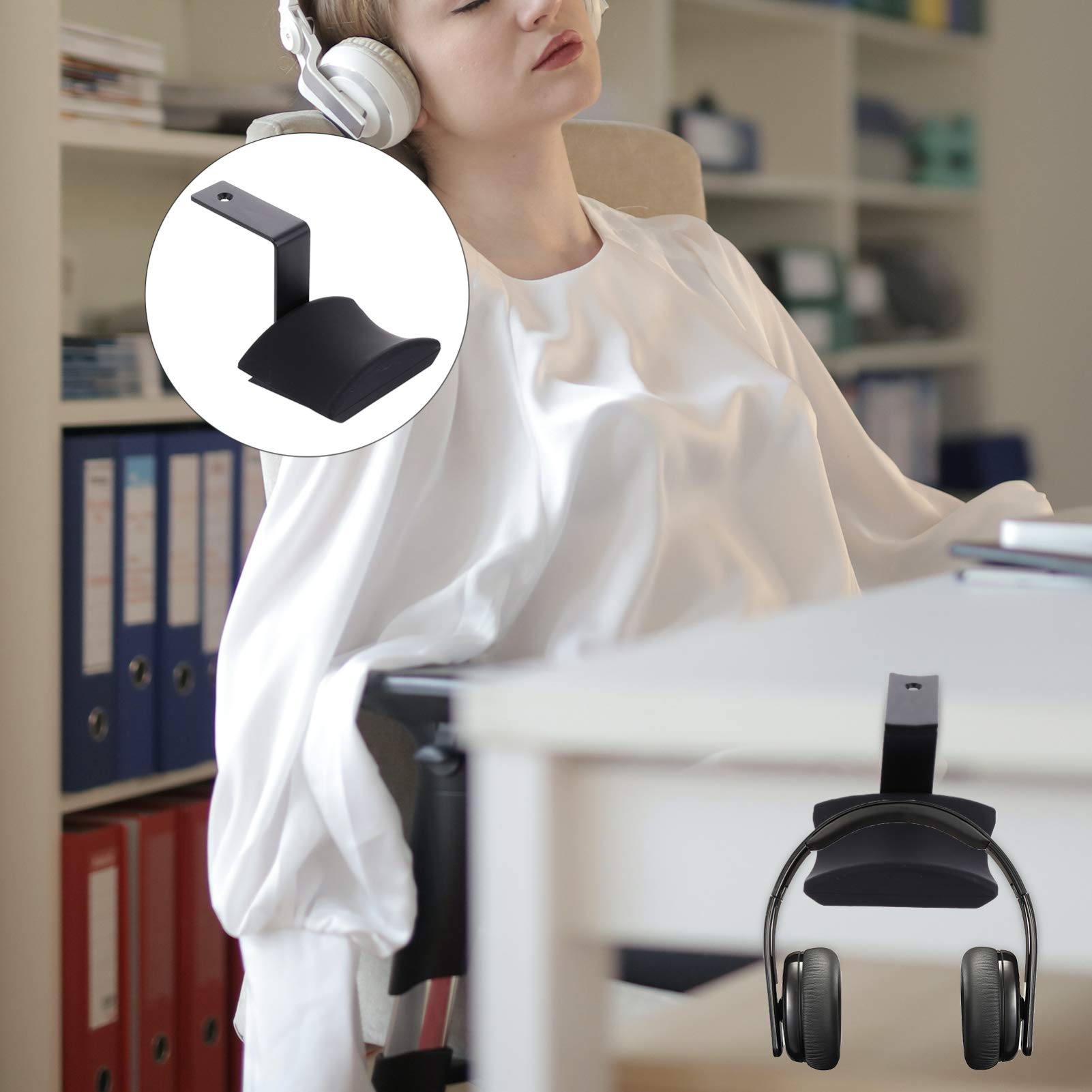 jojofuny 3piezas Soporte para Auriculares De y Montaje Adhesivo Compatible con Headsets De Pc Gaming y Audio Diseño y Múltiples