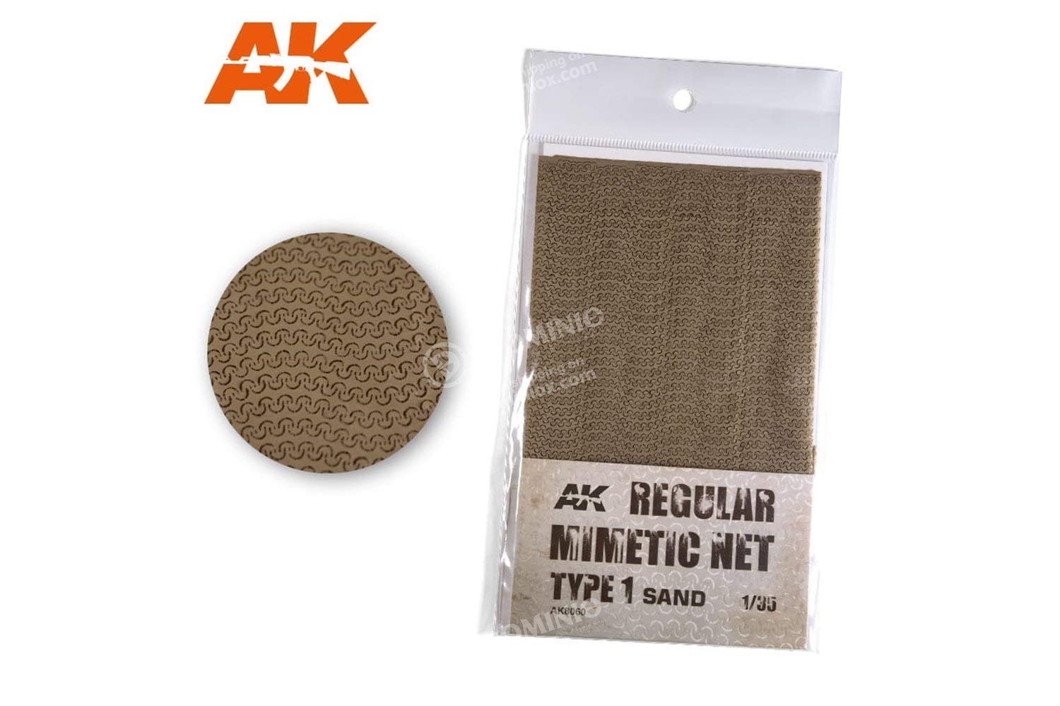 AK Interactive Regular Camouflage Net Type 1 Sand - Model Building Tools and Accessories # AK8060 - Image 2