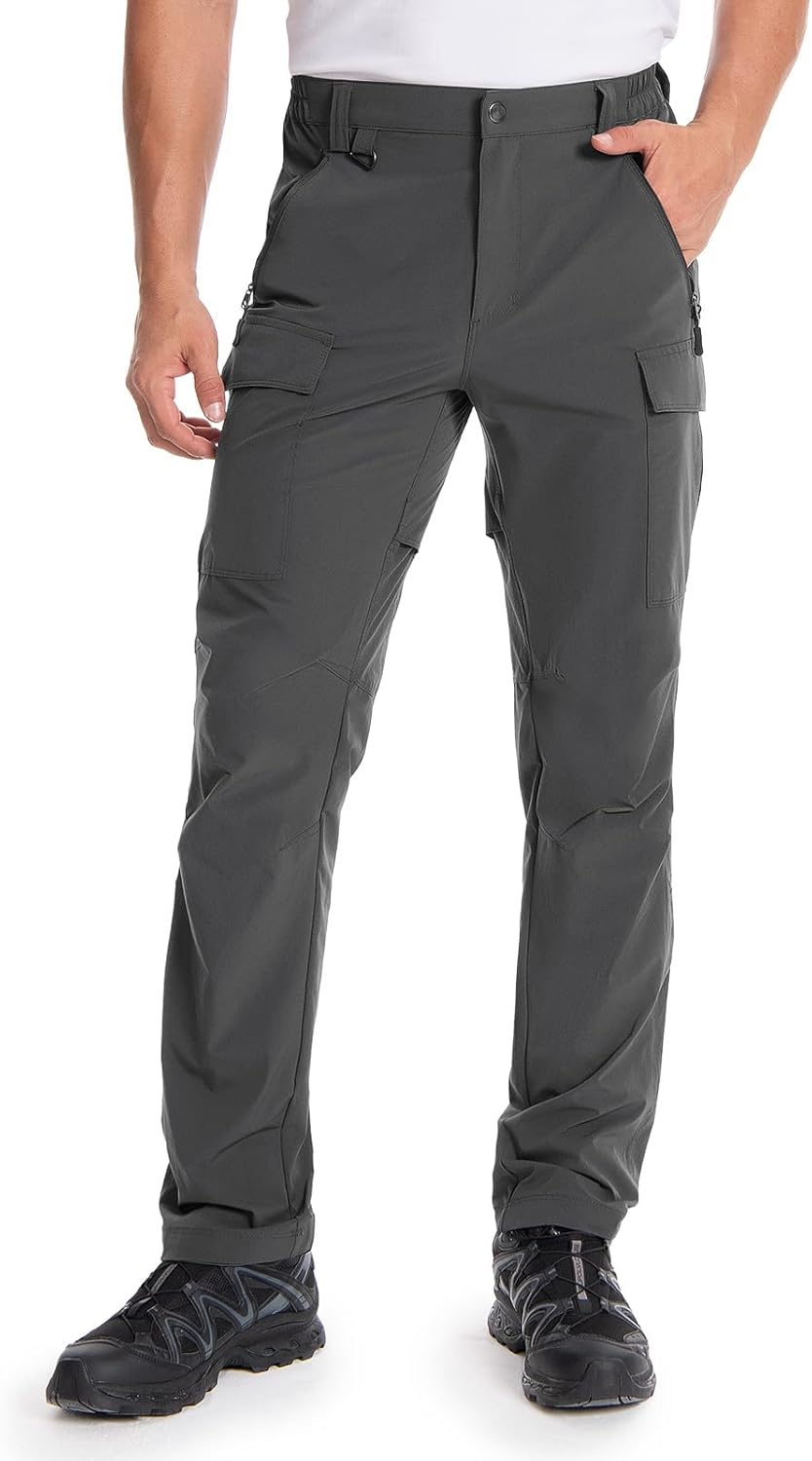 Moosehill Hiking Pants Men Stretch: Breathable Waterproof Quick Dry Lightweight Nylon Spandex Pants for Fishing Travel - Image 2