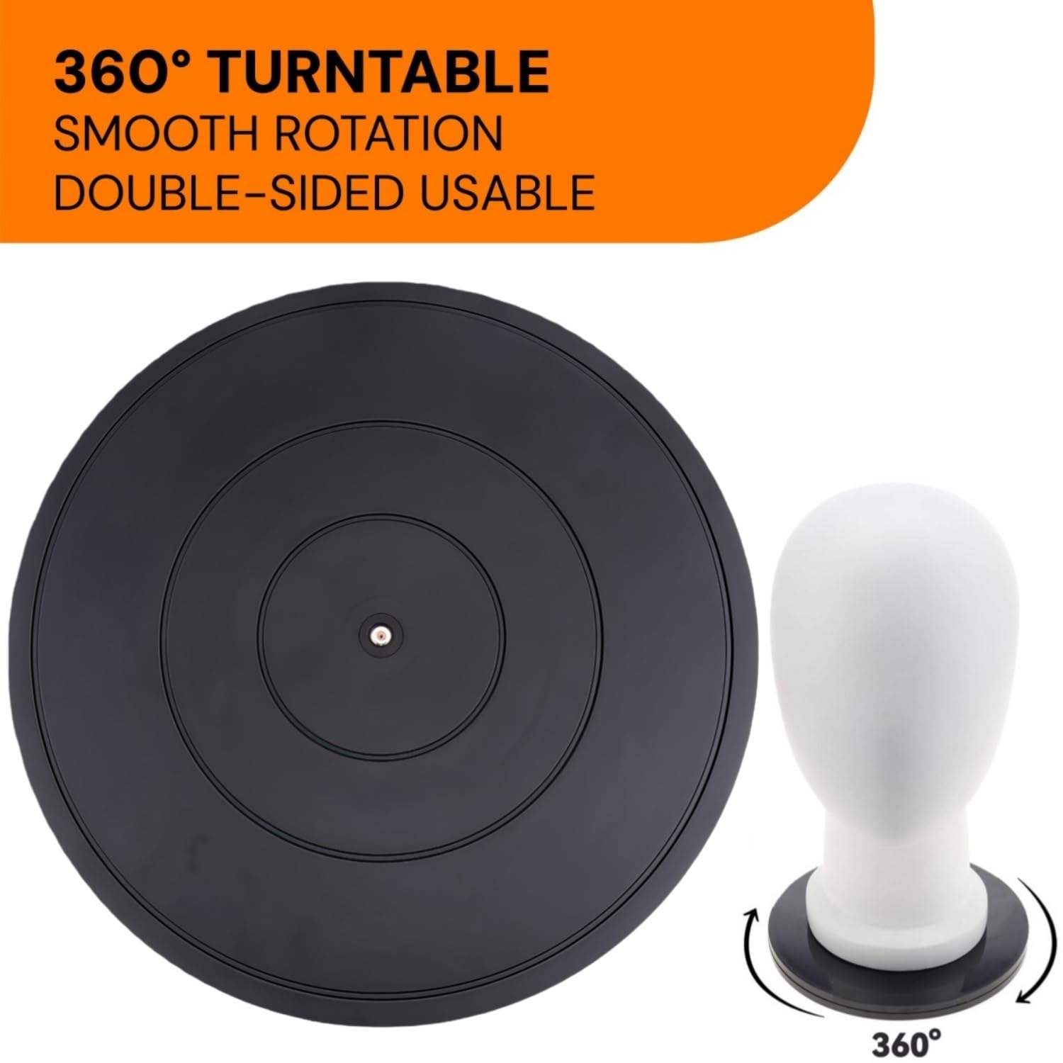 Plateau Tournant Universel,Solide Plateau Tournant à 360°,Support Pivotant Résistant,Tourne-Disque Rotatif pour Plantes en Pot Haut-Parleurs Ordinateurs Portables Moniteurs (40cm)