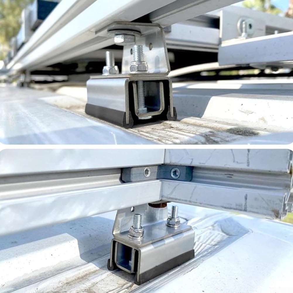Lot de 4 supports de montage en acier inoxydable pour panneau solaire de camping-car