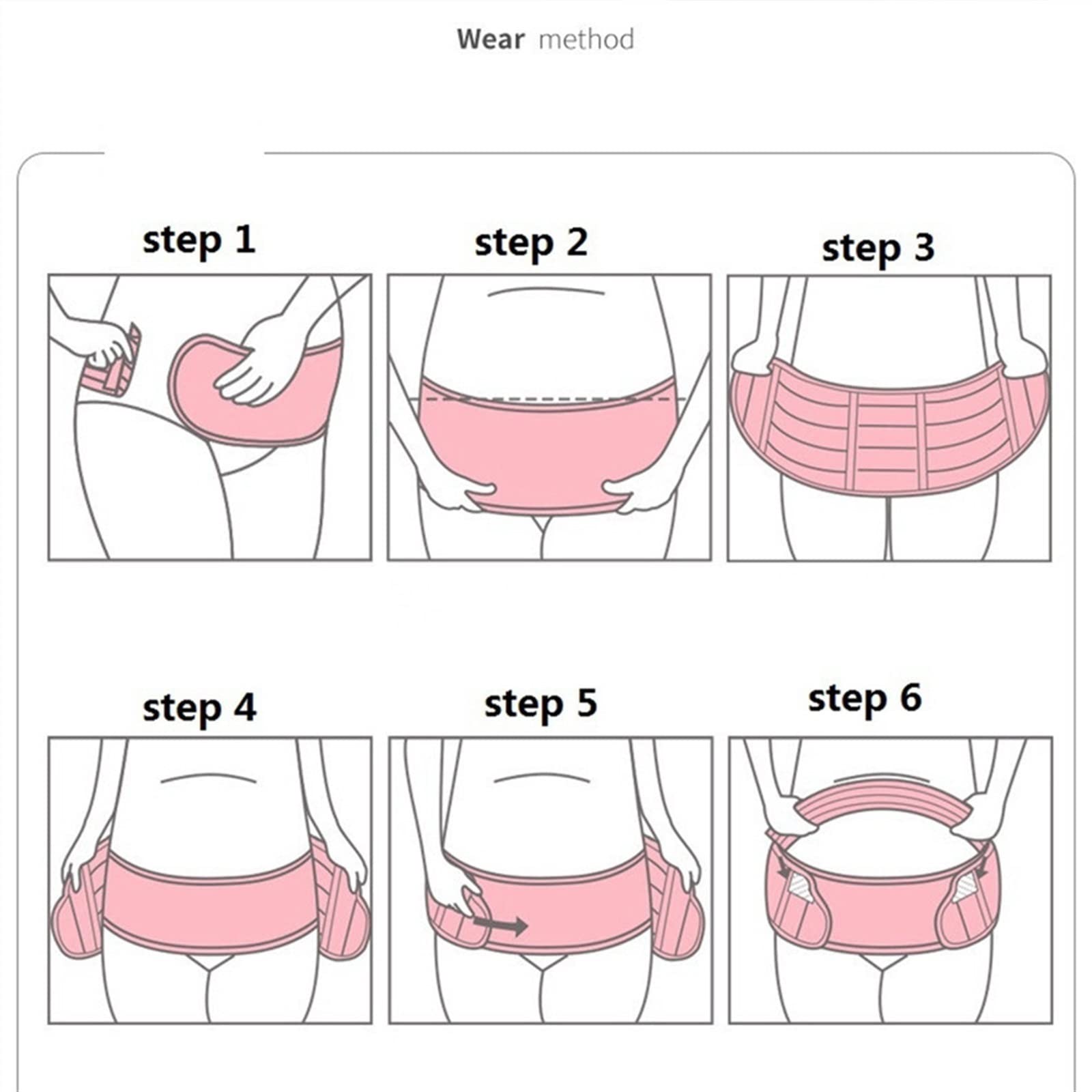Premium Damengürtel Schwangerschafts-Bauchgürtel Schwangere Taillenpflege Bauchstütze Bauchband Rückenstütze Schwangerschaftsschutz zur Bauchunterstützung (Farbe: Rosa, Größe: XL)