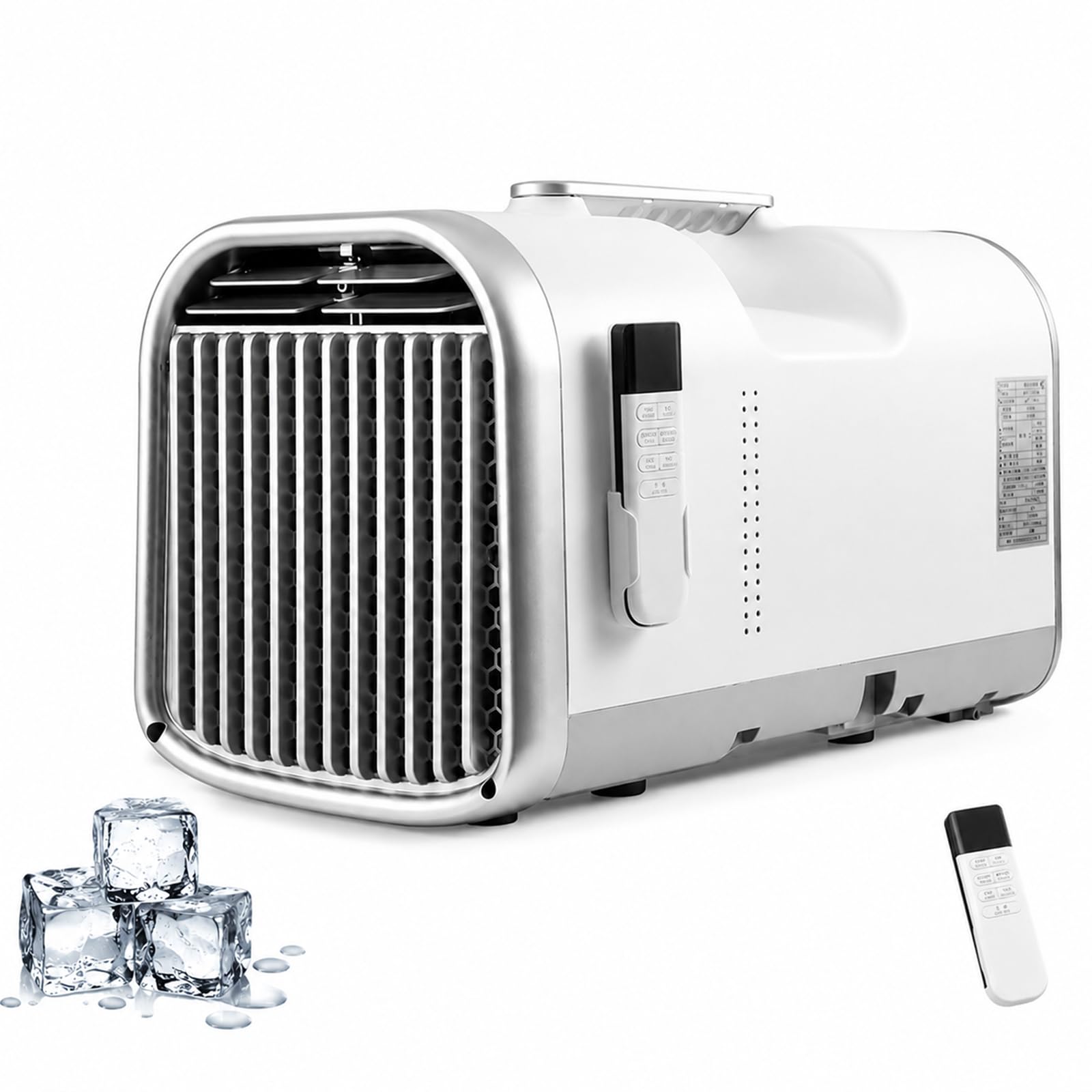 JIYINGHUI Portable Tent Air Conditioner, 400W Low Power 5100 BTU Cooling, Mobile Camping AC, Cooling/Dehumidify/Fan/Sleep Mode + 24h Timer, Up to 10㎡/107 sq ft, for Home Outdoor X8Pro-220V