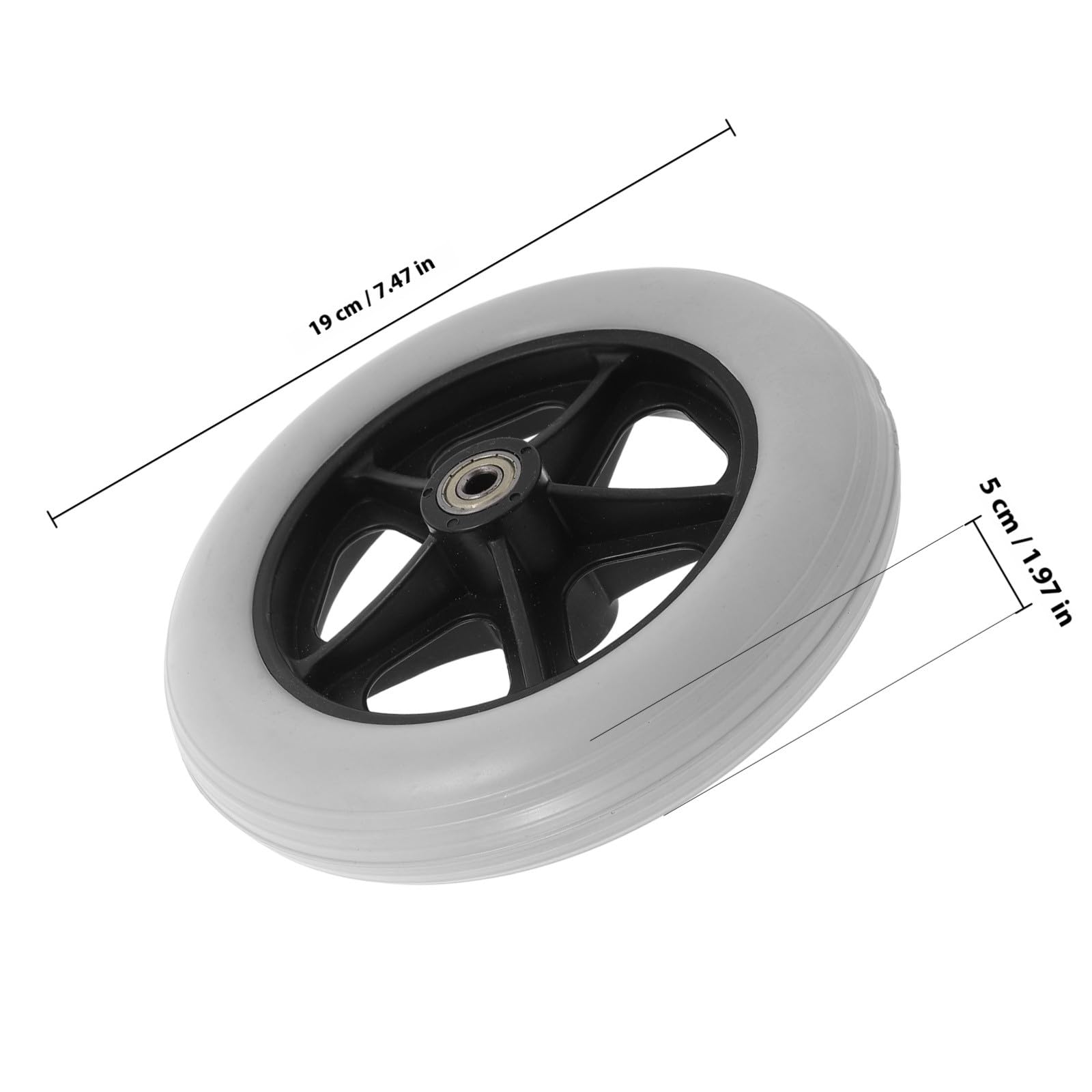 YARNOW Ruedas de Repuesto para Silla de Ruedas y Andador 8 Pulgadas Pvc Resistente Delanteras Orientadas para Carritos Pequeños Compras Accesorio de Movilidad Duradero