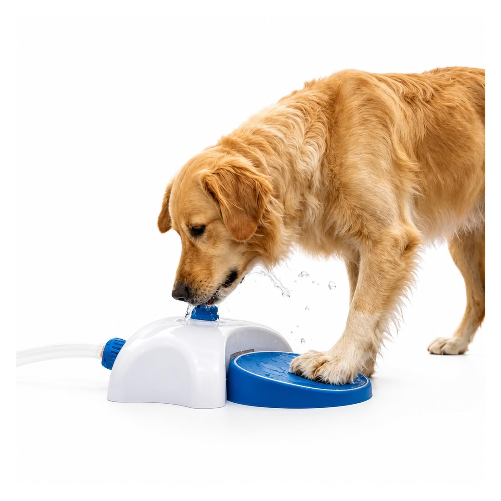 Fuente para Beber para Mascotas, Pise La Fuente De Agua para Perros Dispensador Bebidas Mascotas