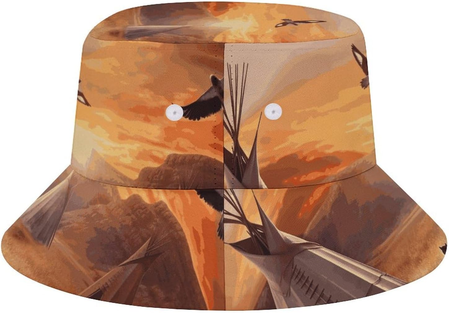 Native American Tribes Bucket Hat Packable Sun Hats Travel Summer Beach Fisherman Cap for Women Men Teens