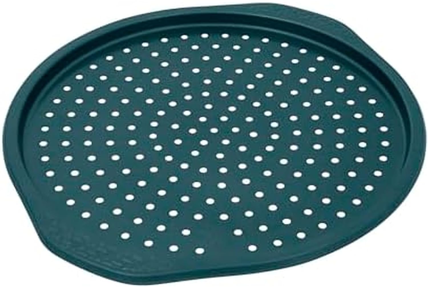Chicago Metallic Everyday 14 Inch Nonstick Pizza Crisper Pan - Perforated Carbon Steel Pizza Pan for Oven with Ceramic Coating, Green, Crispy Crust Results