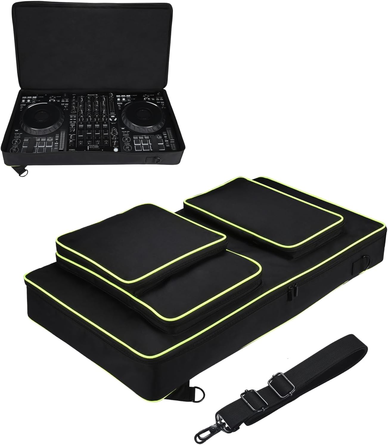 Carrying Case for Pioneer DJ DDJ-FLX10, Soft Travel Bag Compatible with DDJ 1000, 1000SRT, DDJ FLX10 DJ Controller - Protective Case with Adjustable Shoulder Strap