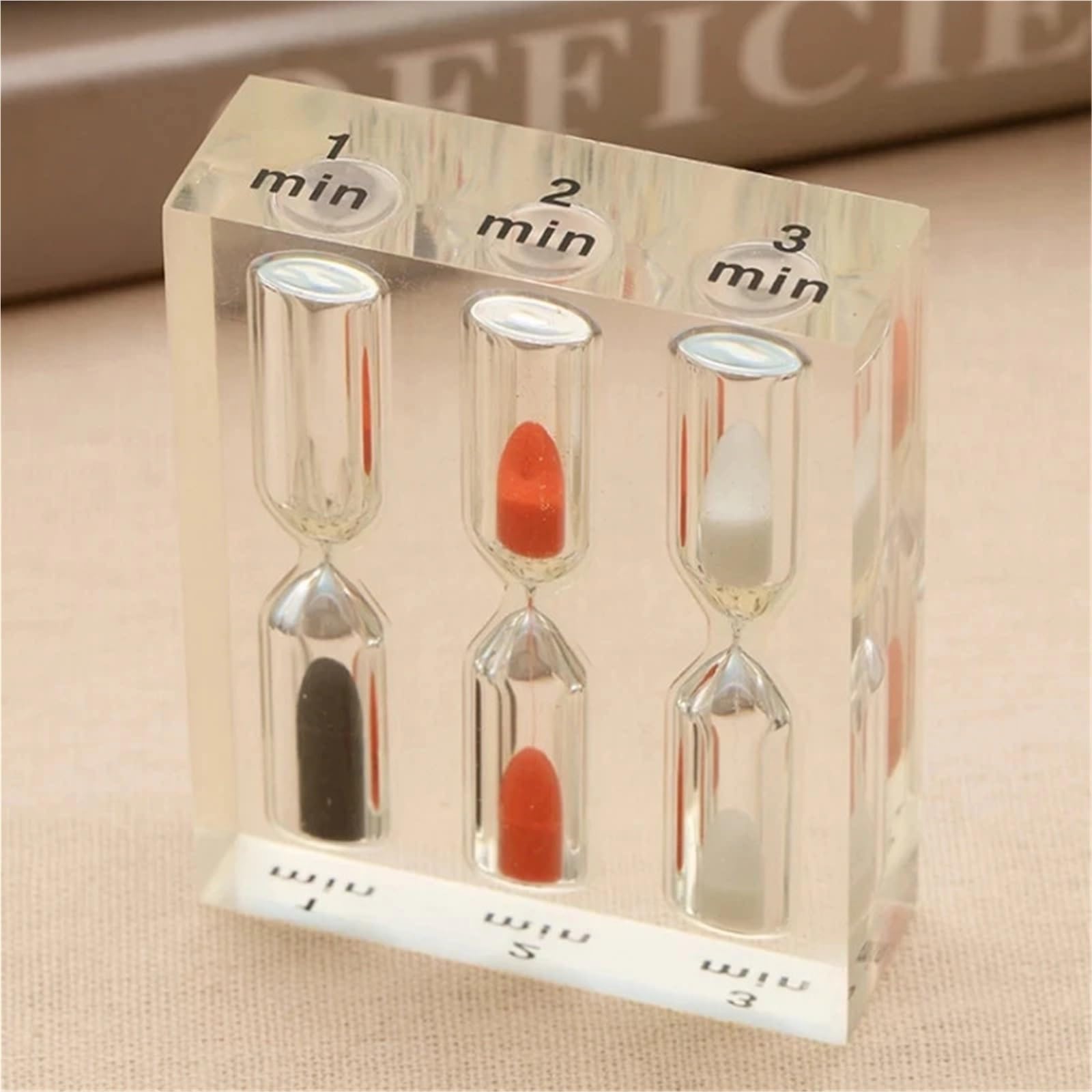 Clessidra Di Sabbia 2 pezzi Clessidra Temporizzatore Imbuto Decorazioni for la casa Accessori for la toilette Vacanza Sablier 1 2 3 4 5 minuti(3.2.1minutes)