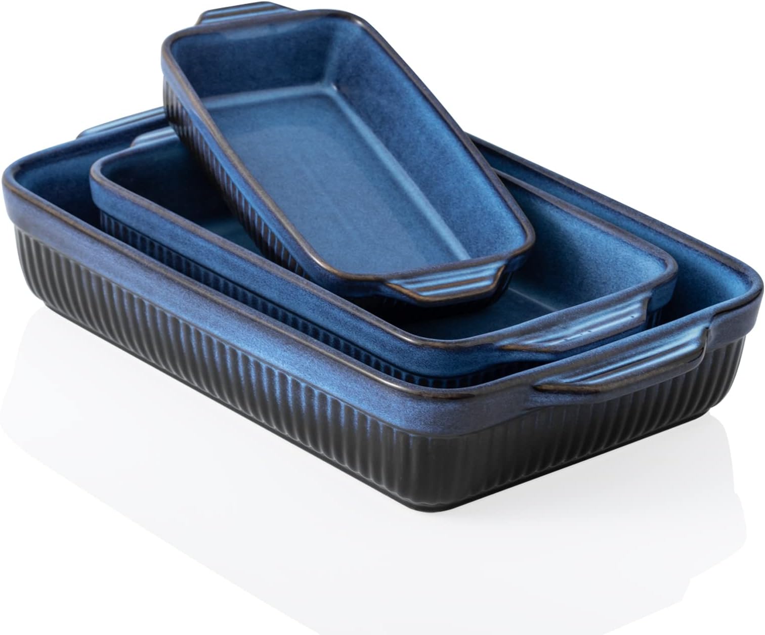 Amazon.com: KOOV Bakeware Set, Ceramic Baking Dish Set, Rectangular ...
