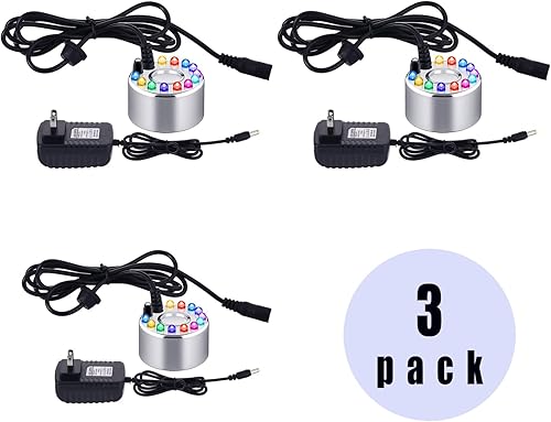 Miniatura 2 de 3 piezas de niebla de Halloween, pequeña máquina de niebla ultrasónica para fuente, niebla, nebulizador, agua, jardín, estanque, humidificador de