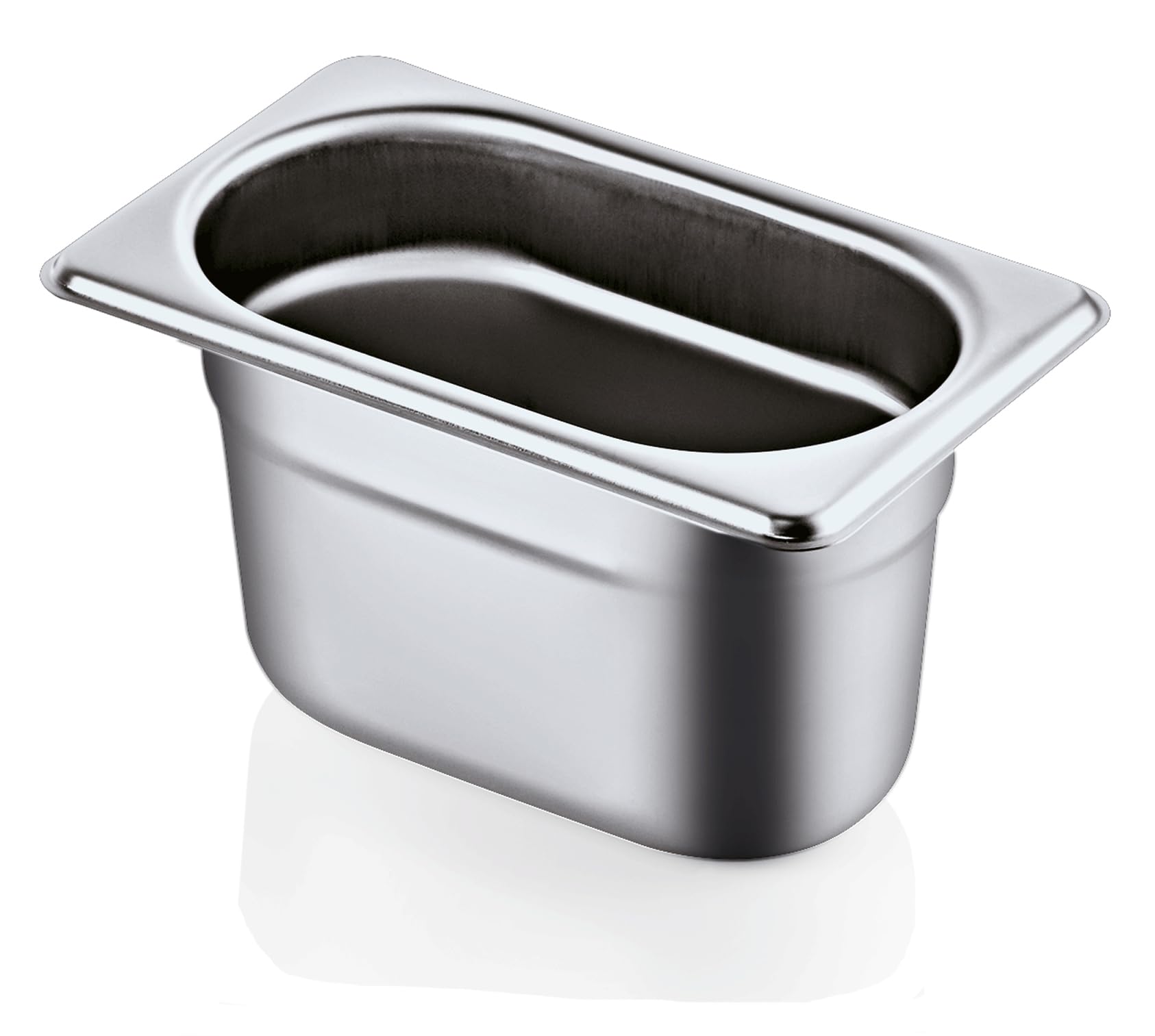 Morleos GN Behälter Gastronorm | Edelstahl | -40 °C bis 300 °C | Gastronomie Gastronormbehälter Servierschale Catering Lebensmittel- Zutaten- Eiscremebehälter (GN 1/9, 65mm | 0,5 Liter)