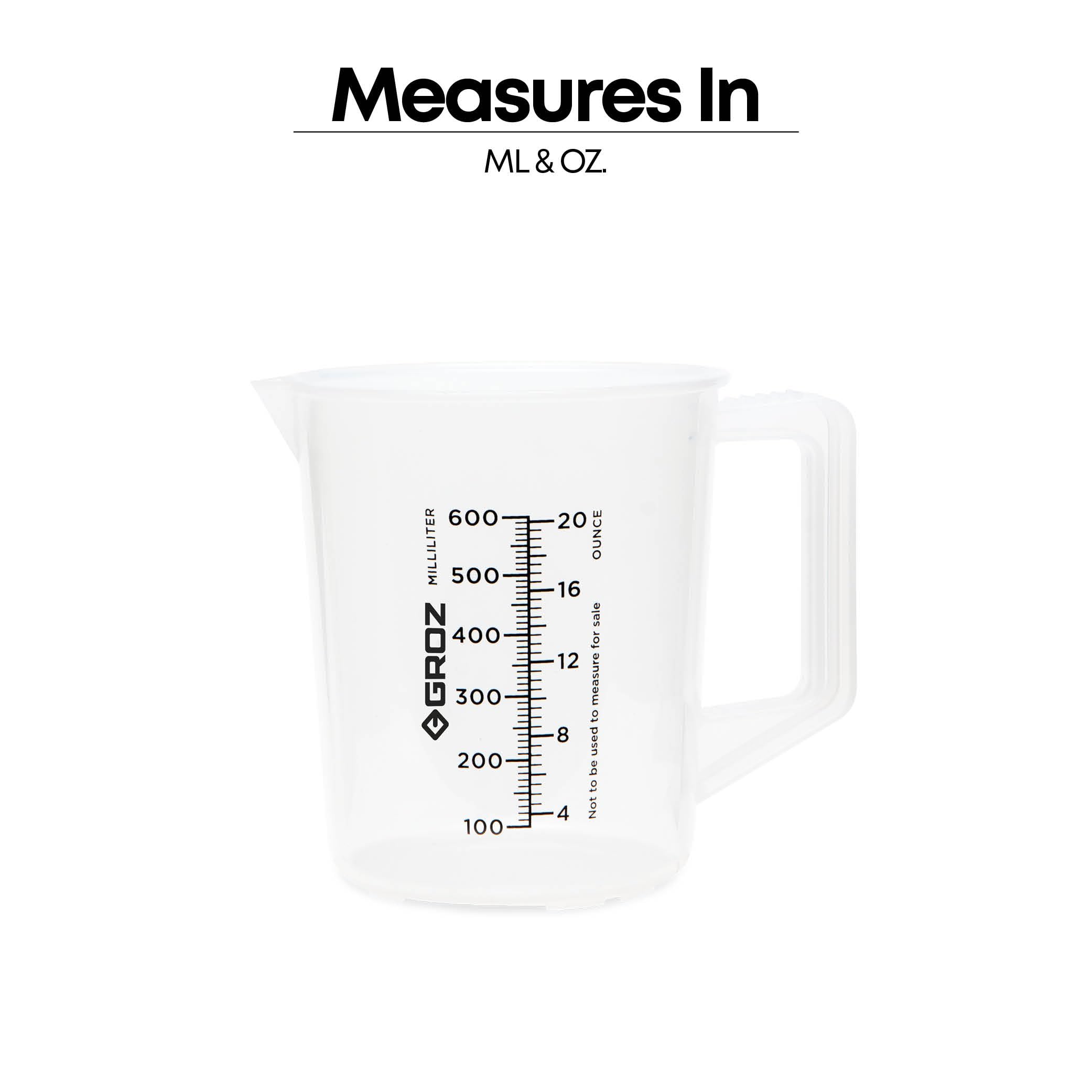 GROZ Heavy Duty Measuring Jug Set of 3 (5L, 2L, 600ml) | Microwave Safe/Food Grade | for Home, Industrial & Automotive Use| Precise Millilitre & Ounces Marking | JUG/5-2-600 1