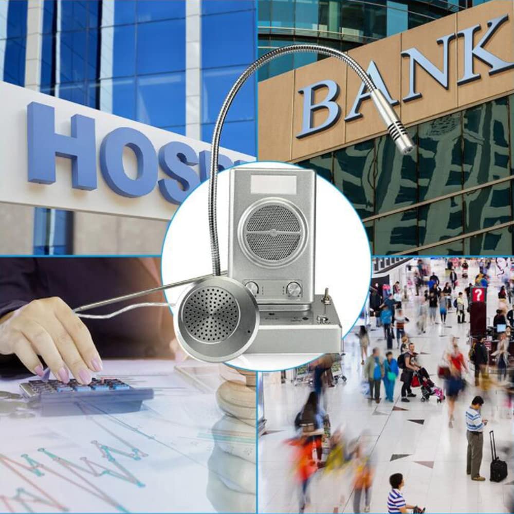Sistema de Altavoces de Ventana, Sistema de intercomunicación de mostrador de Doble vía, micrófono y Altavoz Adecuado para Tienda, Oficina, Hospital, Banco