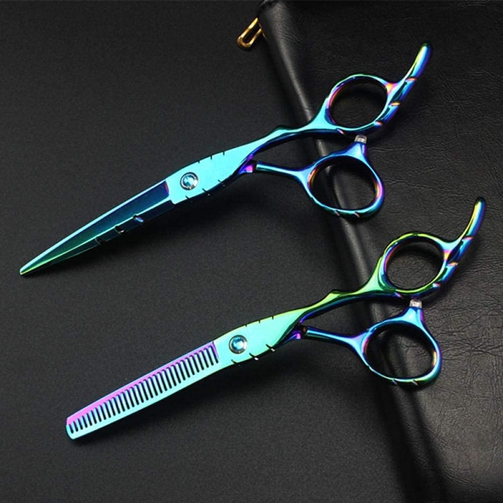 Tijeras de peluquería, Tijeras de peluquería Profesional Japón 440c 6 Pulgadas Tijeras de Pelo Verdes Corte Peluquería Corte de Pelo Tijeras de Adelgazamiento Tijeras de