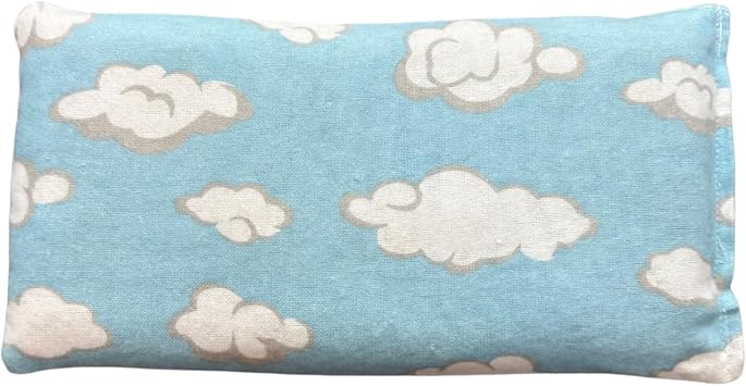 HOME COMFORT Rice & Lavender Microwavable Heating Pad-Reusable Moist Heat or Cold Therapy 10 X 5 White Clouds