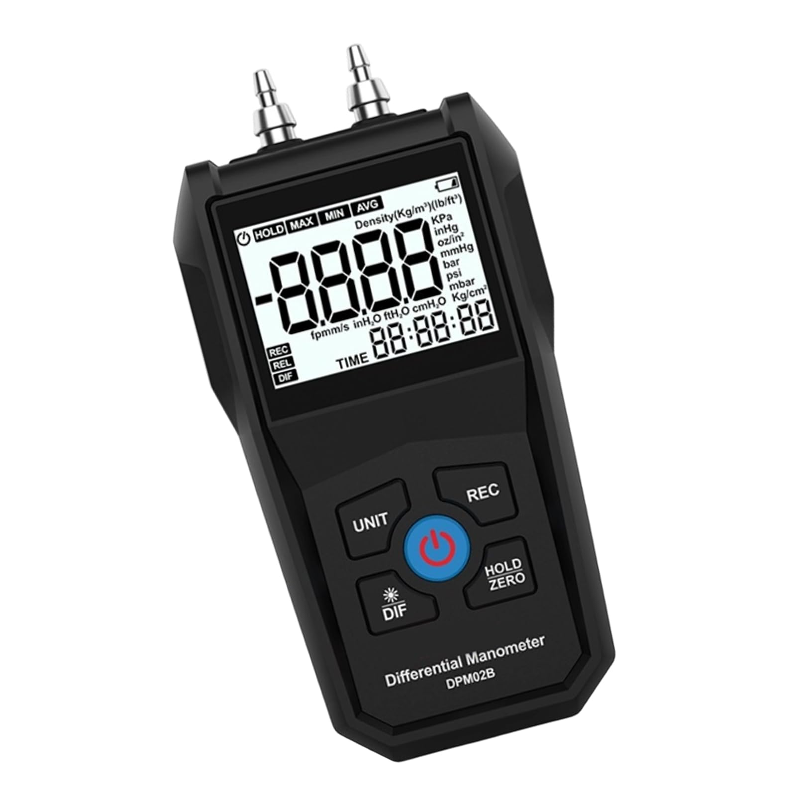 fexxkg Digital Pressure Gauge With 11 Unit Conversion For HVAC Pipeline And Cleanroom Differential Pressure