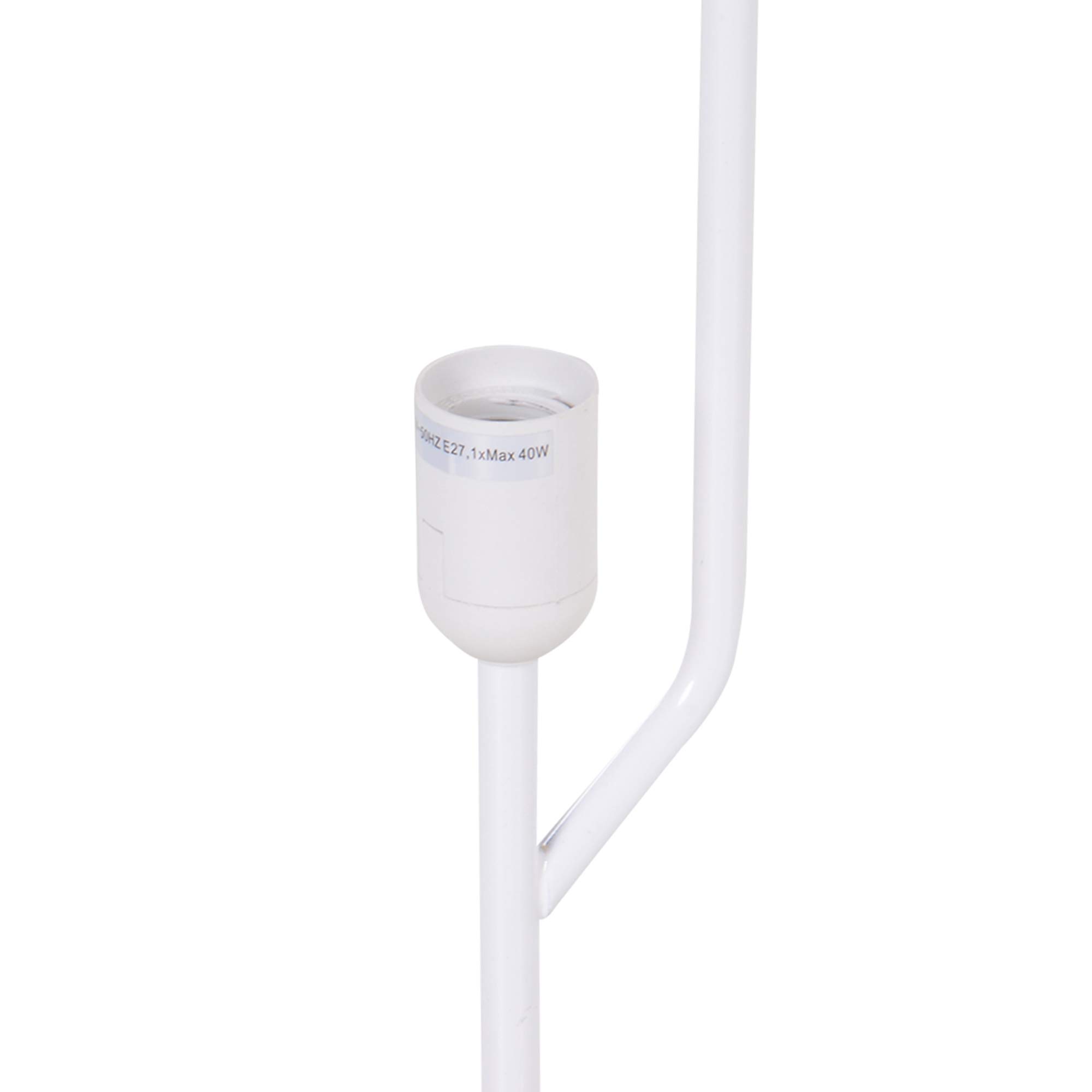 HOMCOM Lampada da Terra Lampada Piantana da Terra Design Moderna Salotto Tessuto 14×14×120cm Bianco