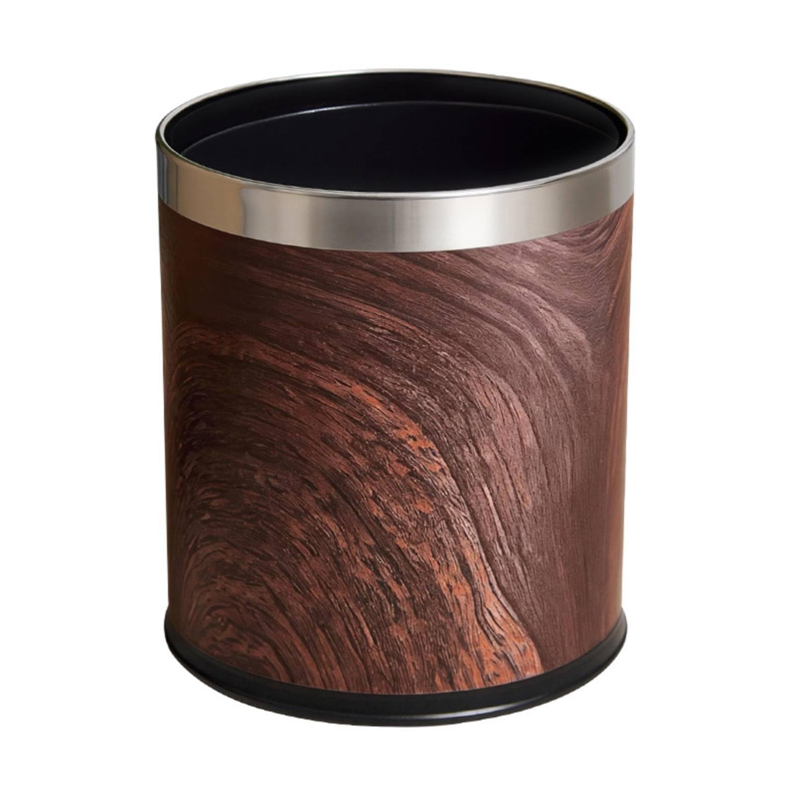 Buy HEAVENGLOW PU Leather Waste Bin Vintage Design Leather Trash