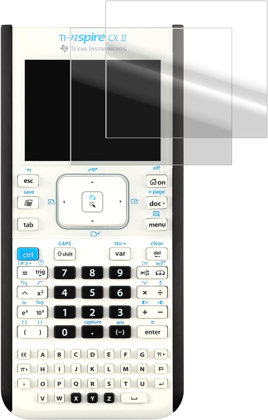 [2 Pack] Tempered Glass Screen Protector, for TI-nspire CX II Graphing Calculator [9H Hardness] 0.33 mm Thick, Impact and Scratch Protection