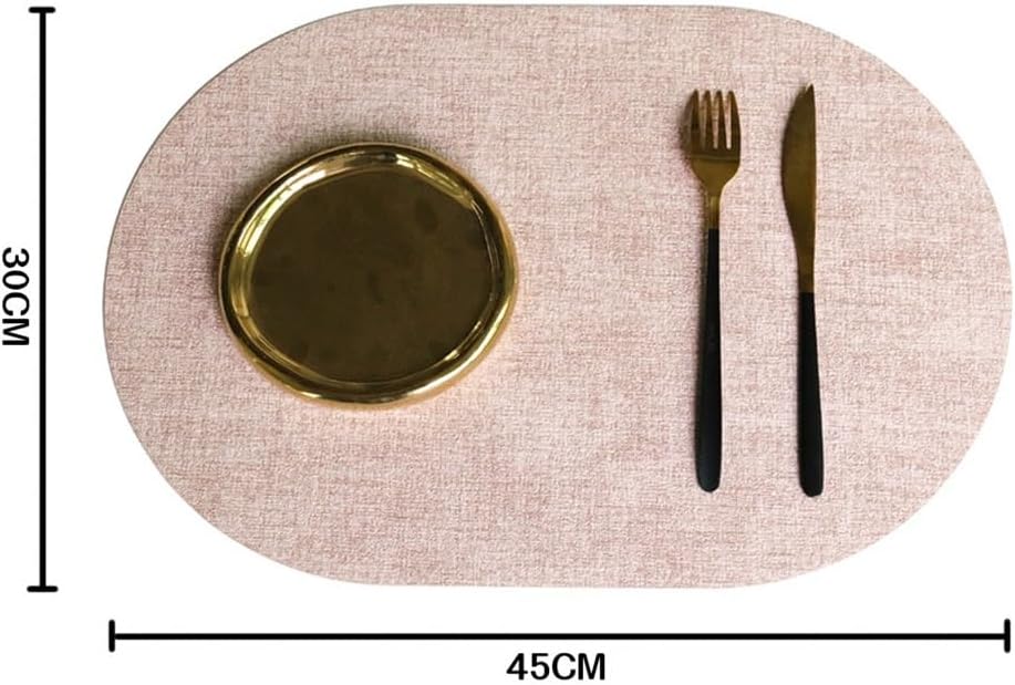 Leather Mat Oval Waterproof Waterproof Hotel Restaurant Western Mat Insulated Table Mat