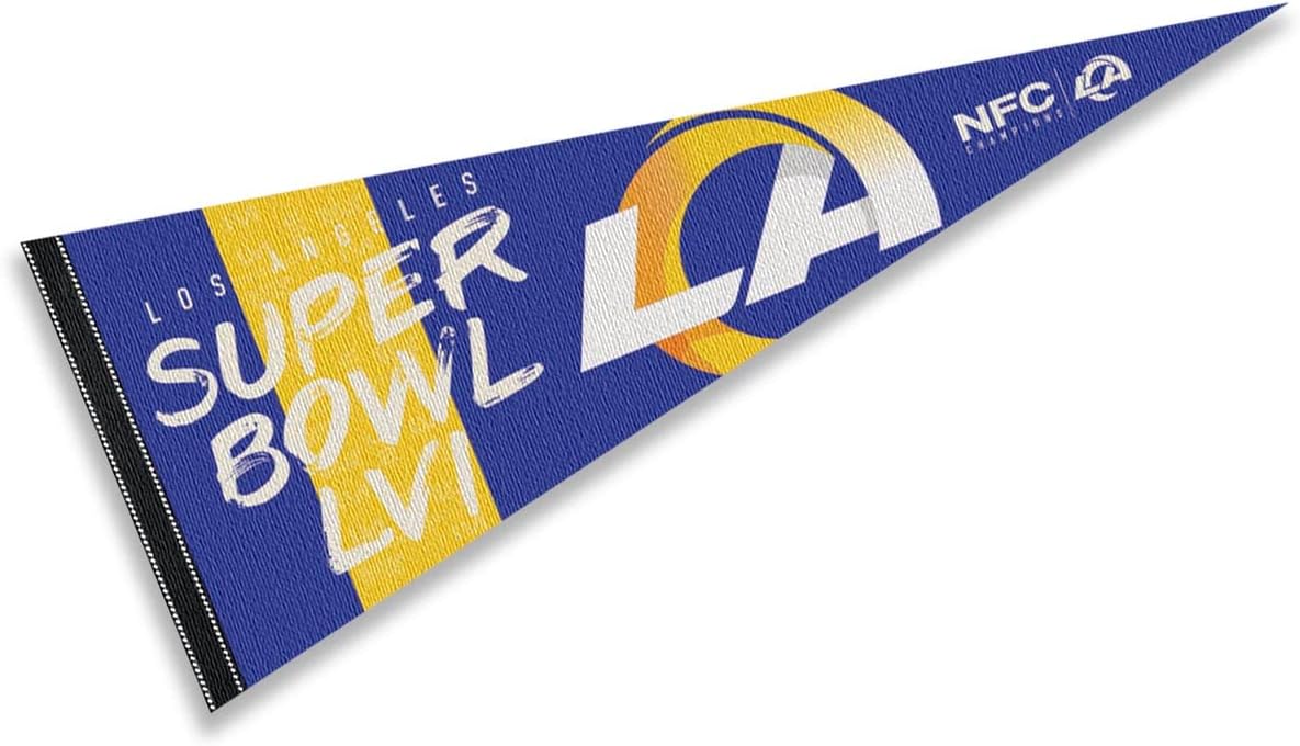 WinCraft LA Rams 2022 Super Bowl LVI Bound Full Size Large Pennant : Sports & Outdoors
