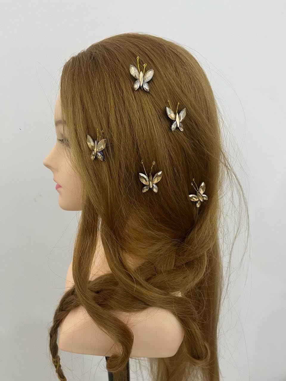 Womens Stylish- Butterfly Stone Hair Clips Hair Accessories | stone Hair Clip Decorative Hair Accessories For Women Pack Of 10pcs (Golden) (B0CW3JQM7G) Amazon Price History, Amazon Price Tracker