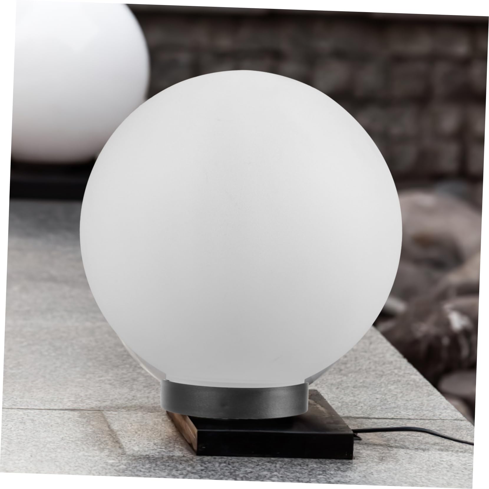 Tofficu Paralume Acrilico Bianco a Forma di Sfera Leggero e Facile da Installare per Lampade da Esterno Giardino Design Semplice e Delicato