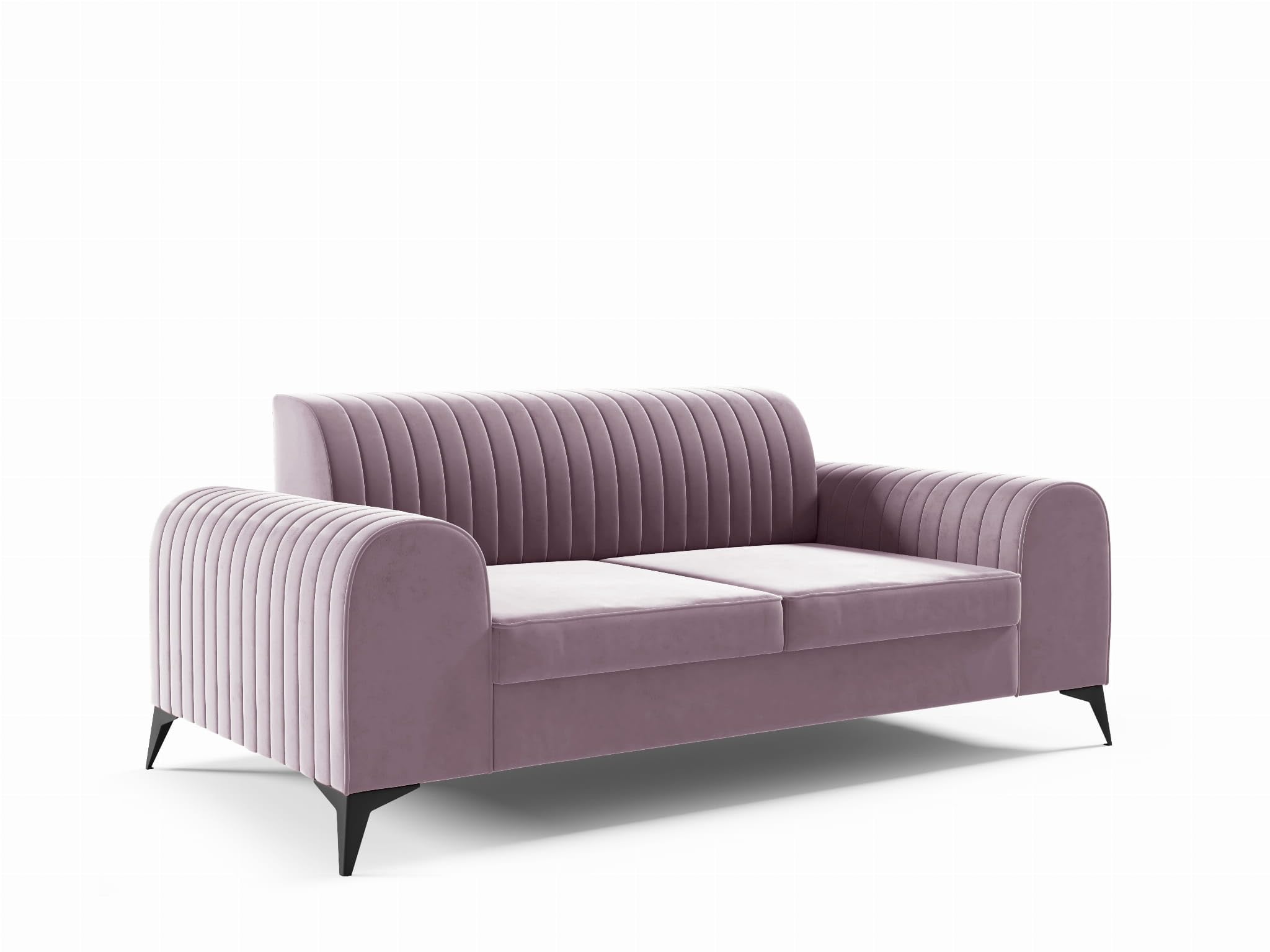 LIKMA Sofa 2-osobowa ELSA 174x77x93 cm Brudny Róż Tkanina Fresh 09