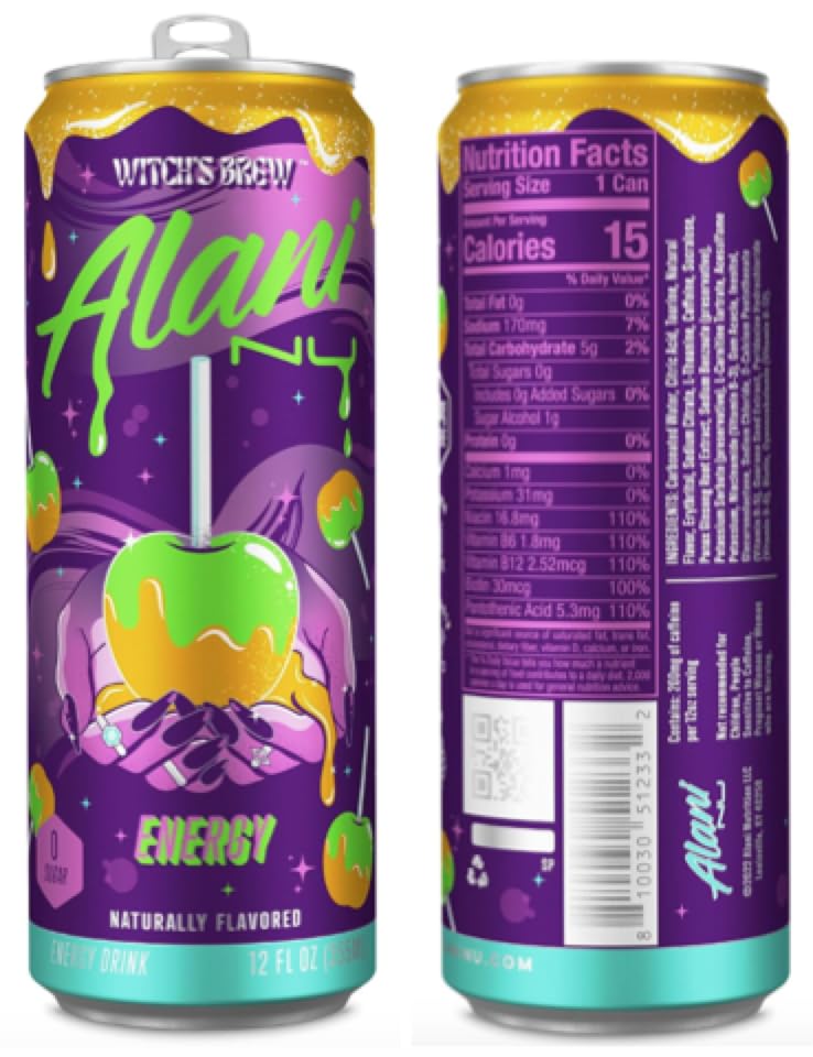 Miniatura 3 de Alani Nu Energy Drink - Bebida energética Kimade and Witches Brew - Paquete de 12 variedades