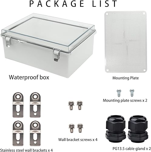 Miniatura 4 de Caja eléctrica impermeable para exteriores, caja de conexiones resistente a la intemperie, IP67 de plástico ABS, interruptor de caja de proyectos