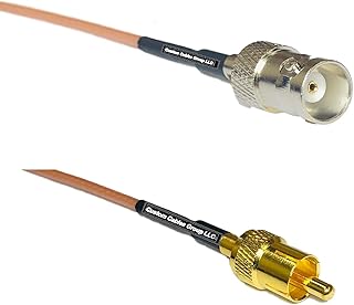 1 feet RG316 BNC Female to RCA Male RF Pigtail Coaxial Cable