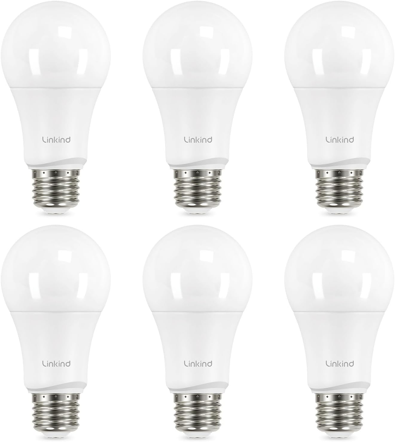 Linkind Dimmable A19 LED Light Bulbs, 100 Watt Equivalent, 5000k