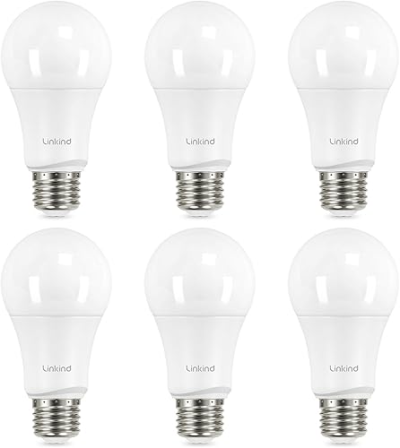 Vista 15 de Linkind - Bombillas LED A19 atenuables, equivalente a 40 W, base E26, luz blanca suave de 2,700 Kelvin, 5.7 W, 460 lúmenes, CRI80+, 120 V