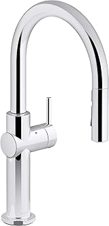 22974-WB-CP Crue Touchless and Voice Activated Kitchen Sink Faucet with Pull Down Sprayer, Motion Sensor, Hands Free Kitchen Faucet, Polished Chrome