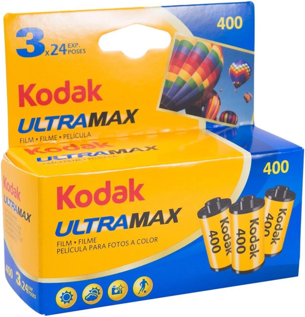Kodak 6034052 Ultra Max 400 Film (Blue/Yellow) 3 Pack