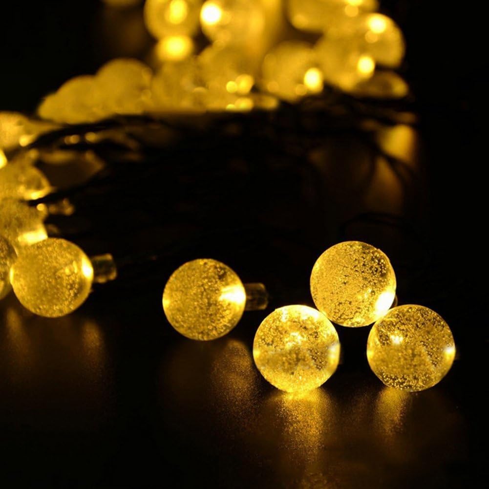 BESUFY Twinkle Star LED String Light,Christmas Lights for Wedding Birthday Party Home Bar Christmas Decoration Solar Power String Light 30 LED Bulbs Garden Decoration Warm White