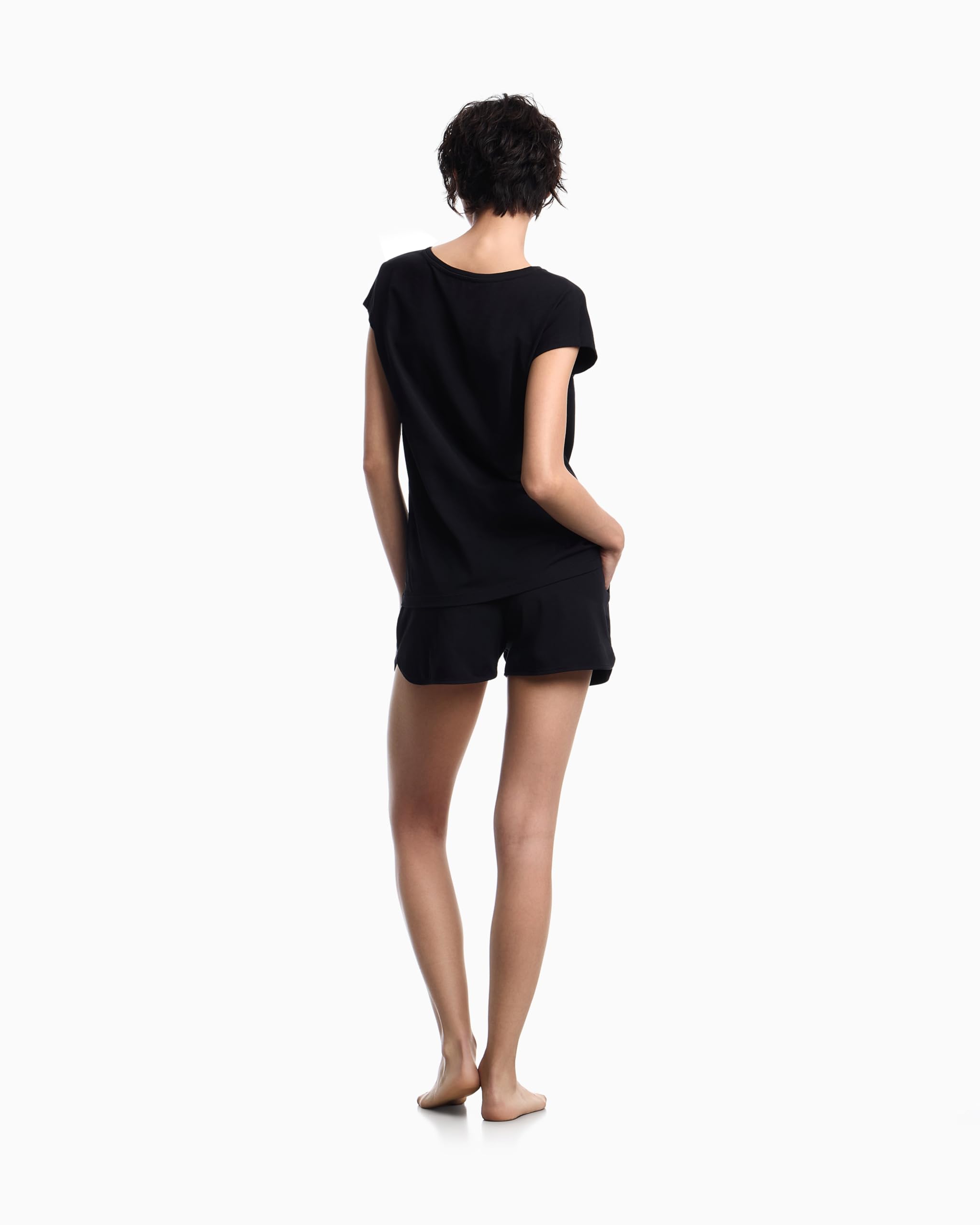 Emporio Armani T-Shirt+Shorts Pyjama Set di Pigiama Donna (Pacco da 1)