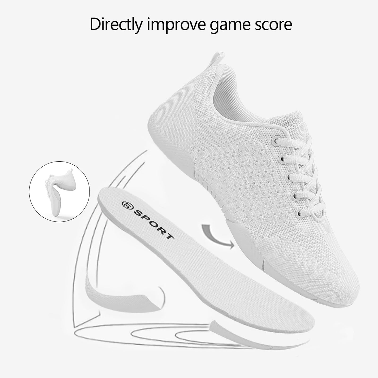 Cheer Chaussures Danse Athlétique Tennis Respirable Filles Femmes