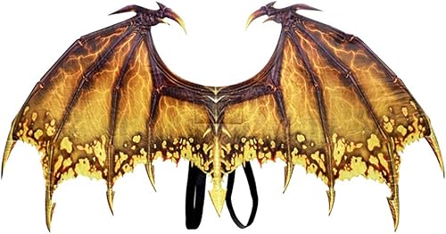 Ochine Disfraz de alas de dragón de Halloween, accesorio para fiesta de fantasía, accesorio para adultos y niños