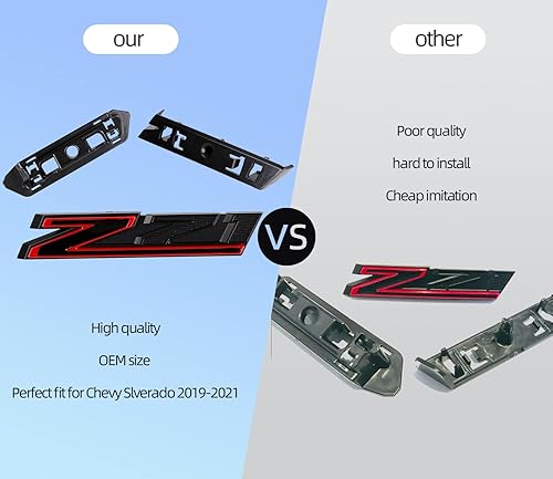 Miniatura 3 de Reemplazo de emblema de rejilla Z71 2019-2021 para generación Silverado, negro mate