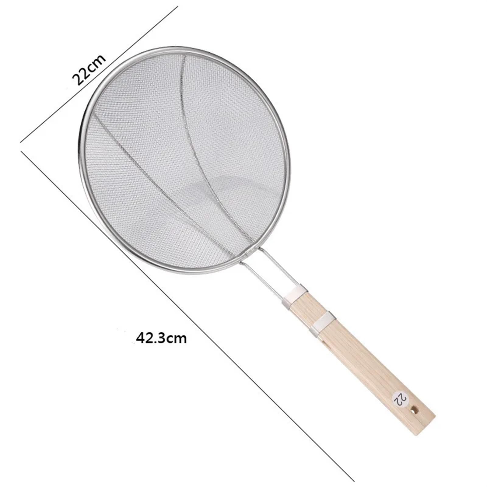 Tamis Cuisine Cuillères filtrantes en Acier Inoxydable de 7 Tailles, passoire à Frites, égouttoir à Nouilles, ustensiles de Cuisine(22CM)
