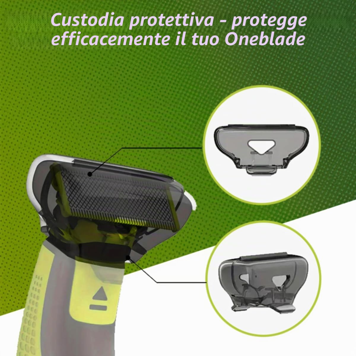 Testine di ricambio per rasoio compatibili con One Blade, confezione da 2/3/4/6, per rasoio/tonda elettrica Philips One Blade (3)