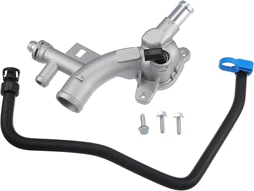 Motoforti Salida de agua para carcasa del refrigerante del motor con manguera, para Chevrolet Cruze 2011-2016, aleación de aluminio, 25193922