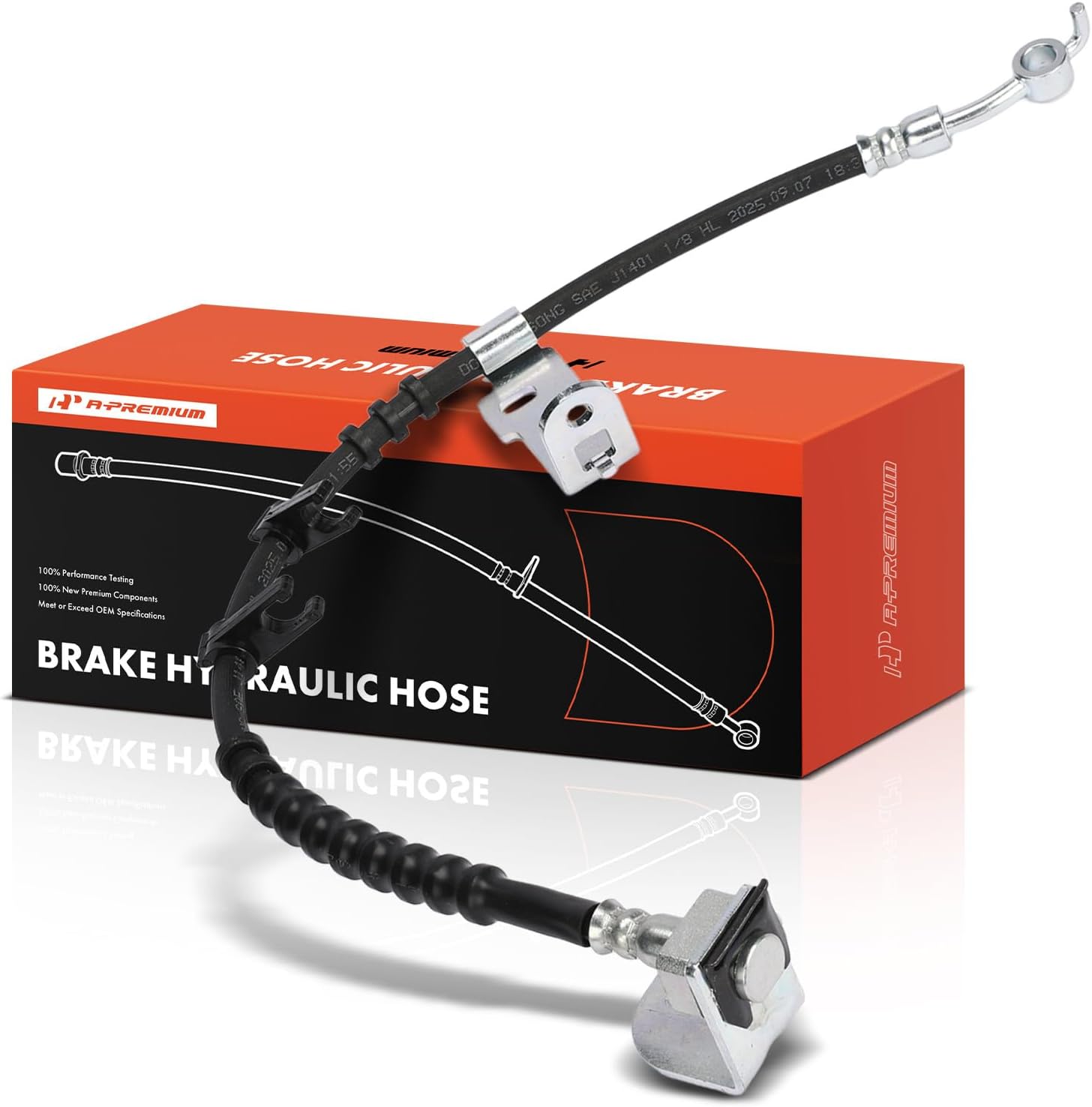 A-Premium Front Driver Side Brake Hydraulic Hose Compatible with Ford Models - F-150 F150 2021-2022, F-150 Lightning 2022-2025