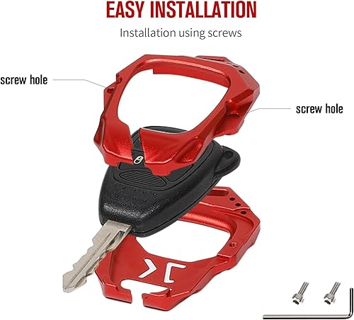 Miniatura 2 de JeCar Key Fob Cover Case Aluminum Alloy Key Shell Protection Accessories for Jeep Wrangler JK JKU 2008-2017