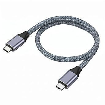 USB-C to USB-C Data Cable, 1.6FT USBC 3.2 Gen 2 20Gbps SSD& HDD Data Cable | Compatible with Samsung T7/T9, Kingston,SanDisk ,SSK, Crucial X10 X9,WD,Lexar ,LaCie,Seagate,Braided Nylon, E-Marker Chip