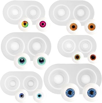 FUNSHOWCASE Eyeball Dome Silicone Molds 6-Count