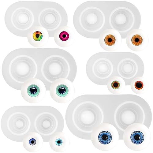 FUNSHOWCASE Eyeball Dome Silicone Molds 6-Count - 6-count