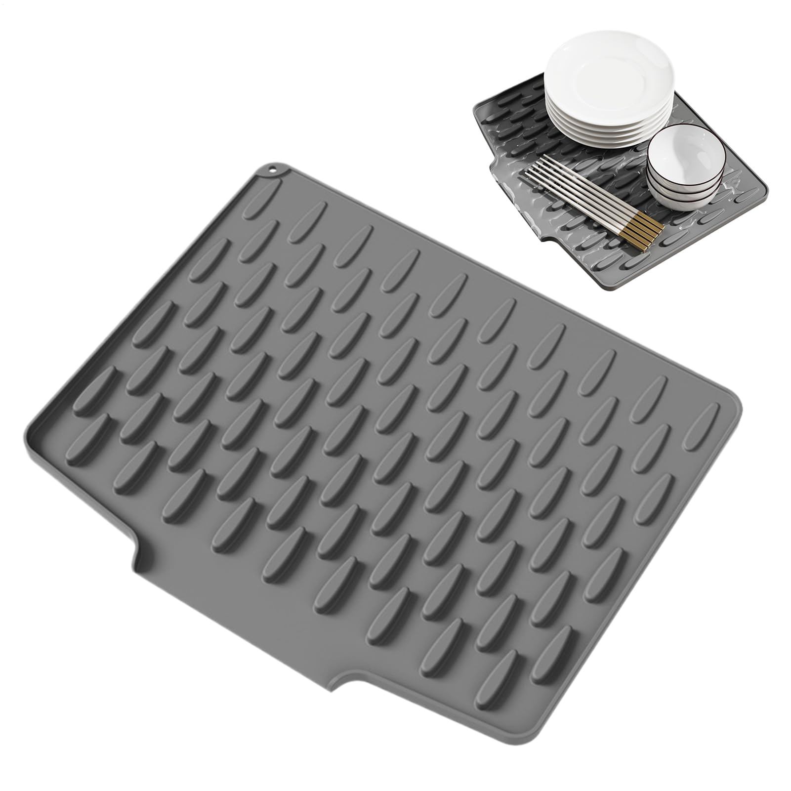 Alfombra de silicona para fregadero y protector plegable de encimeras
